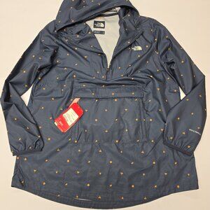 NWT The North Face Women's Printed Fanorak Pullover Jacket Navy Blue Large